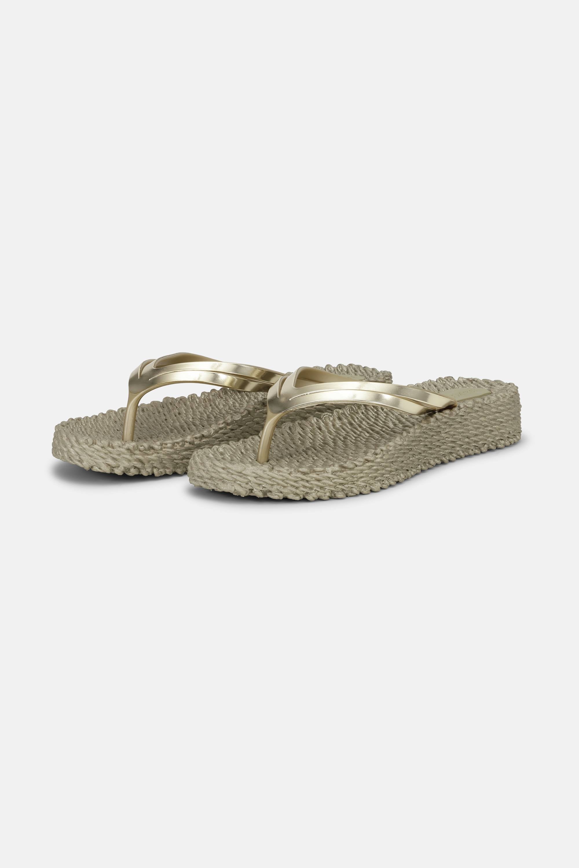 Platform Klipklapper Metallic - Platin